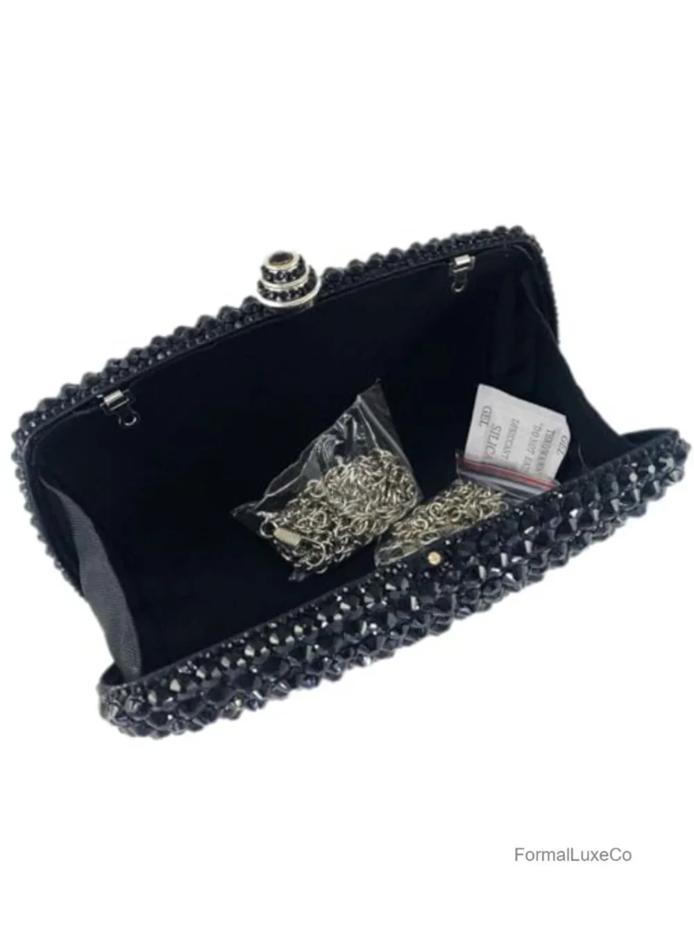 Crystal Spikes Rhinestone Clutch Evening Bag Formal Wedding Party Handbag